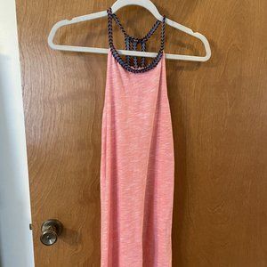 EUC Old Navy Girls Heather Pink Sleeveless Dress Swim Coverup Size Large 10-12